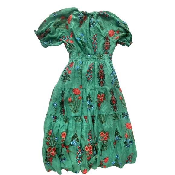 Womens NWOT THML Green Floral Midi/Maxi Dress Size Medium - Picture 4 of 9